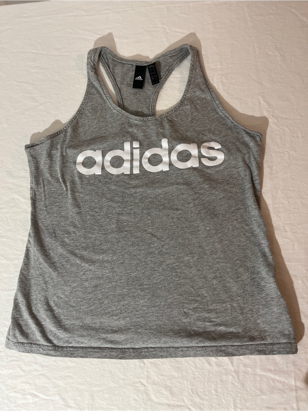 adidas Grey Tank Top with White Logo